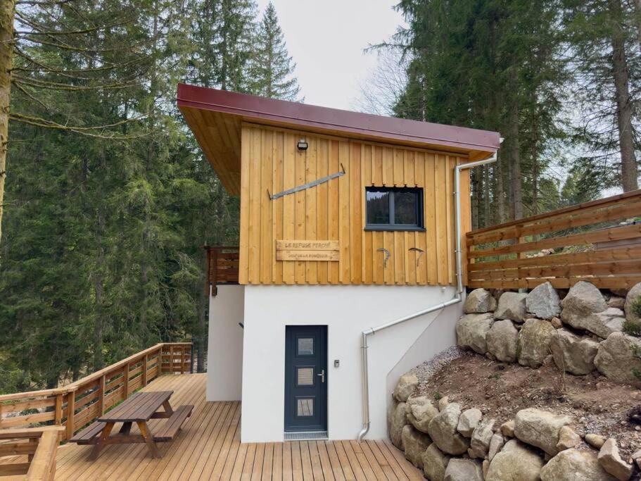 Le Refuge Perche Du Saut De La Bourrique Spa, Terrain Cloture Gérardmer Zewnętrze zdjęcie